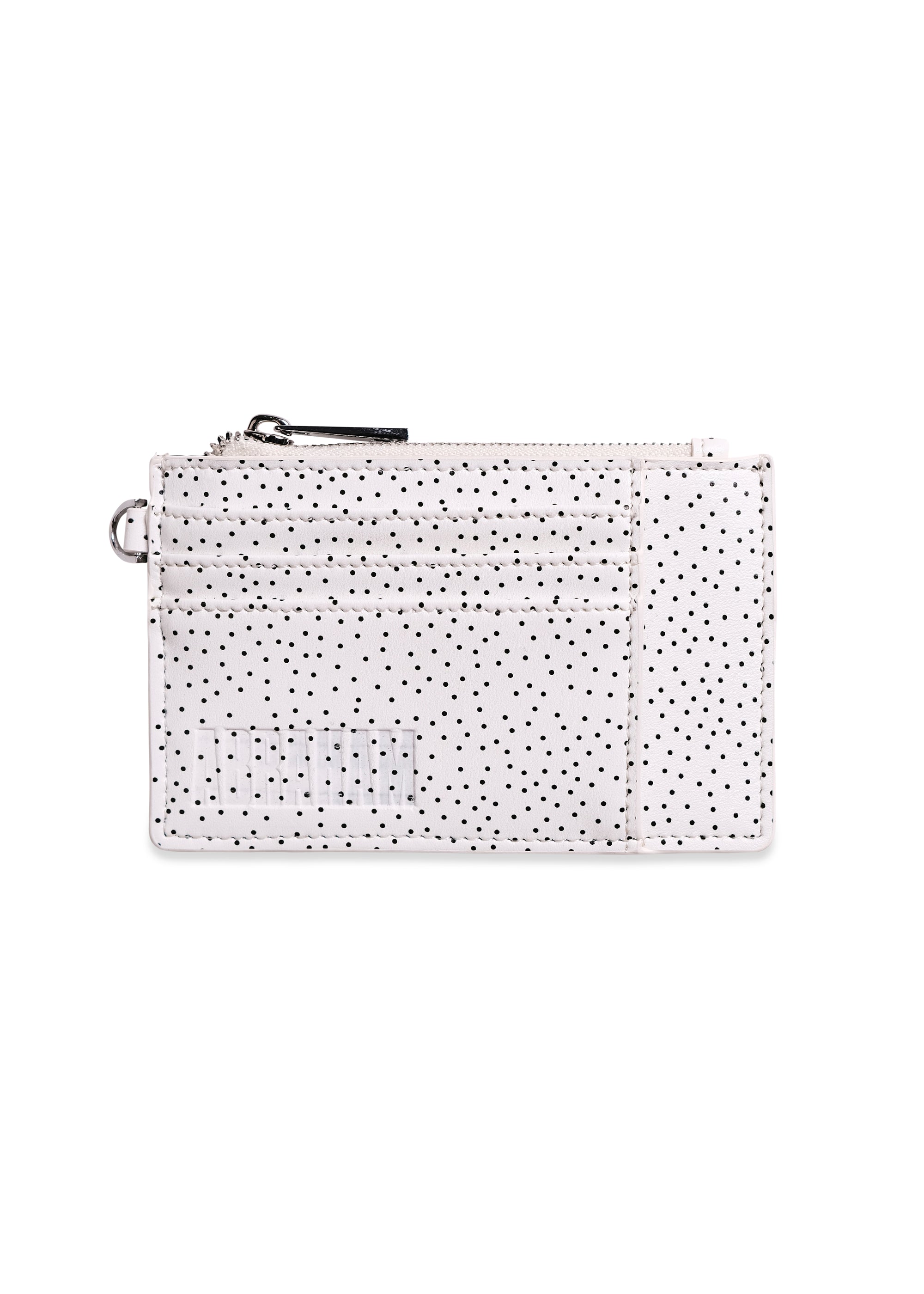 Scattered Polka Dot Wallet in White