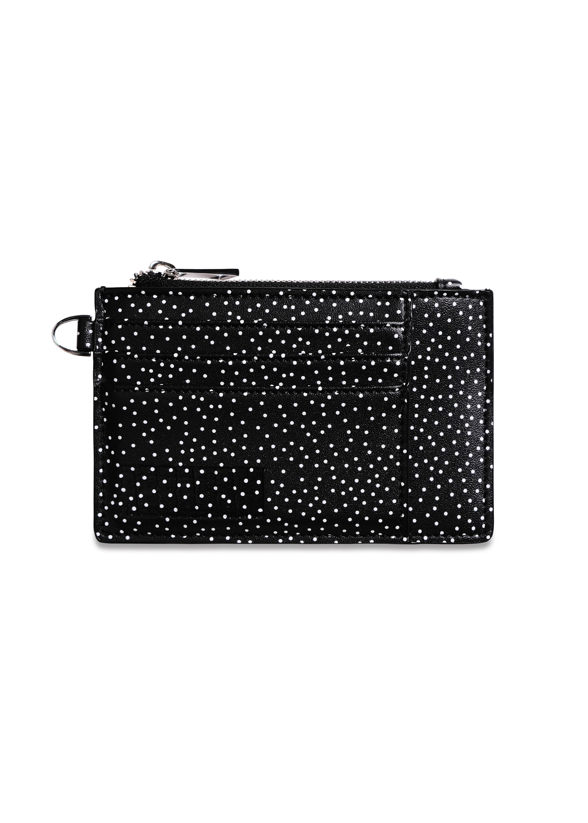 Scattered Polka Dot Wallet in Black