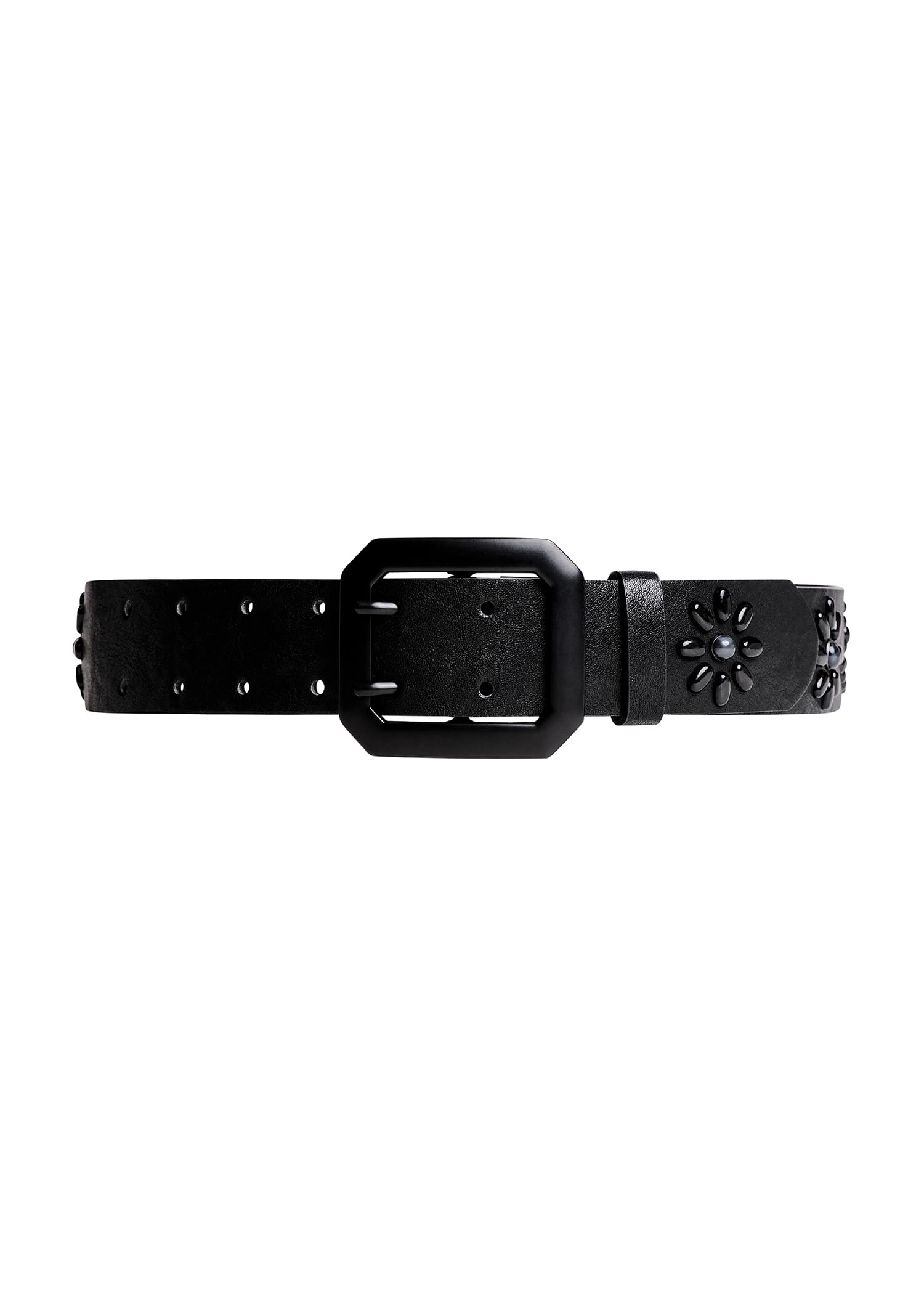 The Ranger Belt in Onyx — Studded Vegan Leather Belt | ABRAHAM