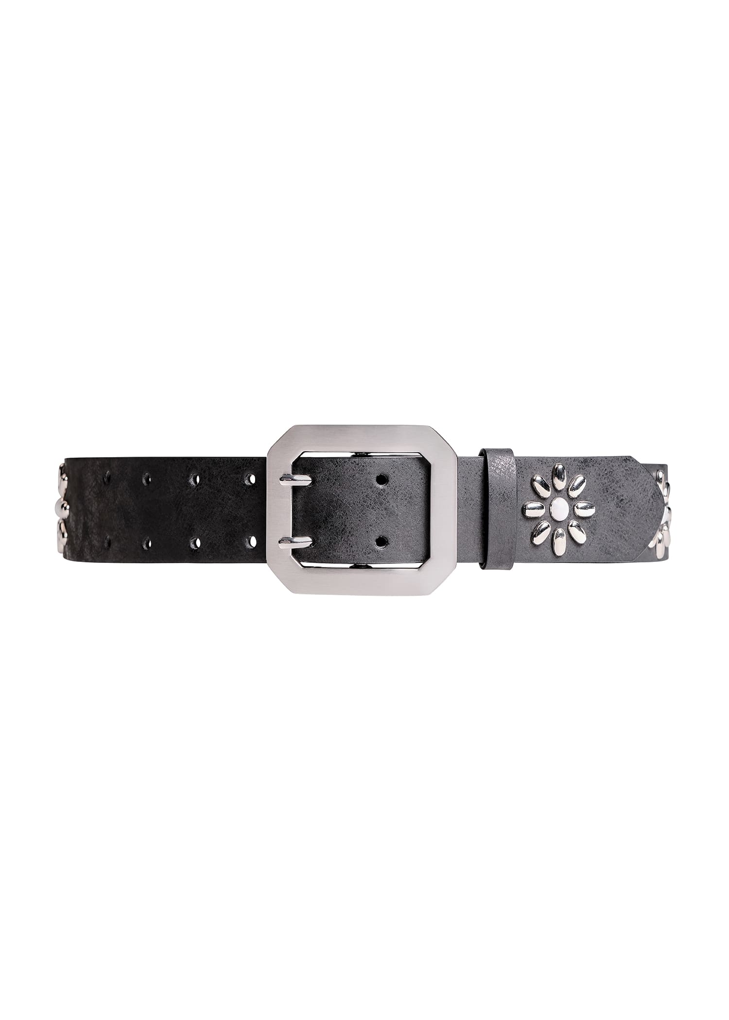 The Ranger Belt in Onyx — Studded Vegan Leather Belt | ABRAHAM