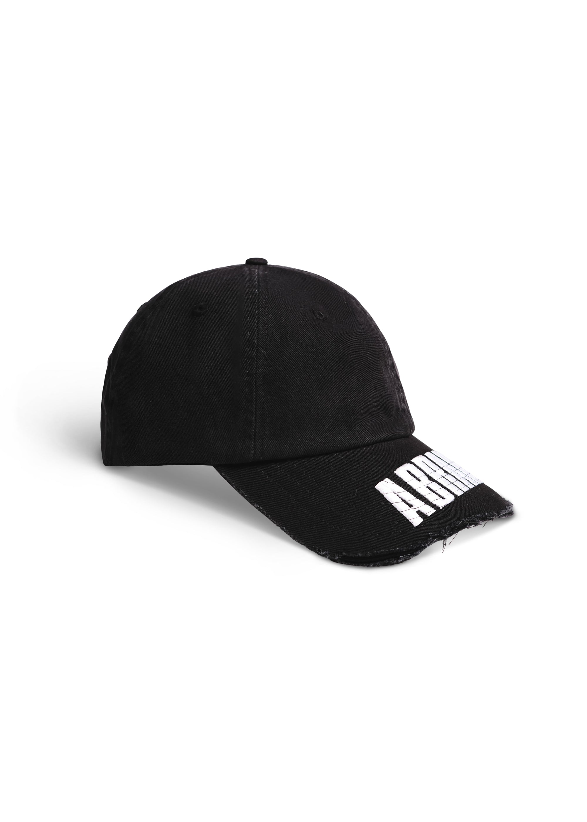 Visor Embroidered Dad Cap in Black