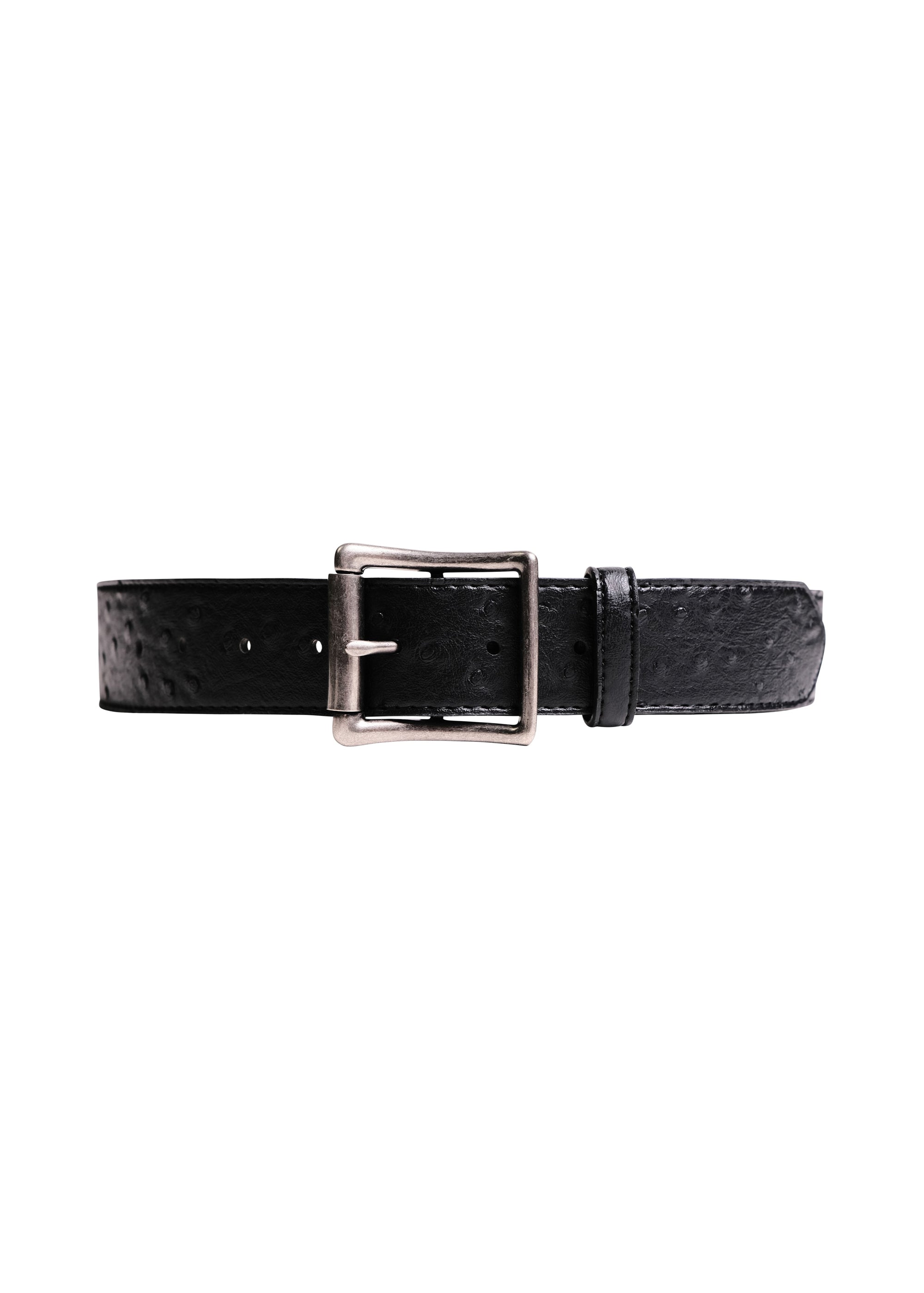 Ostrich Belt in Onyx