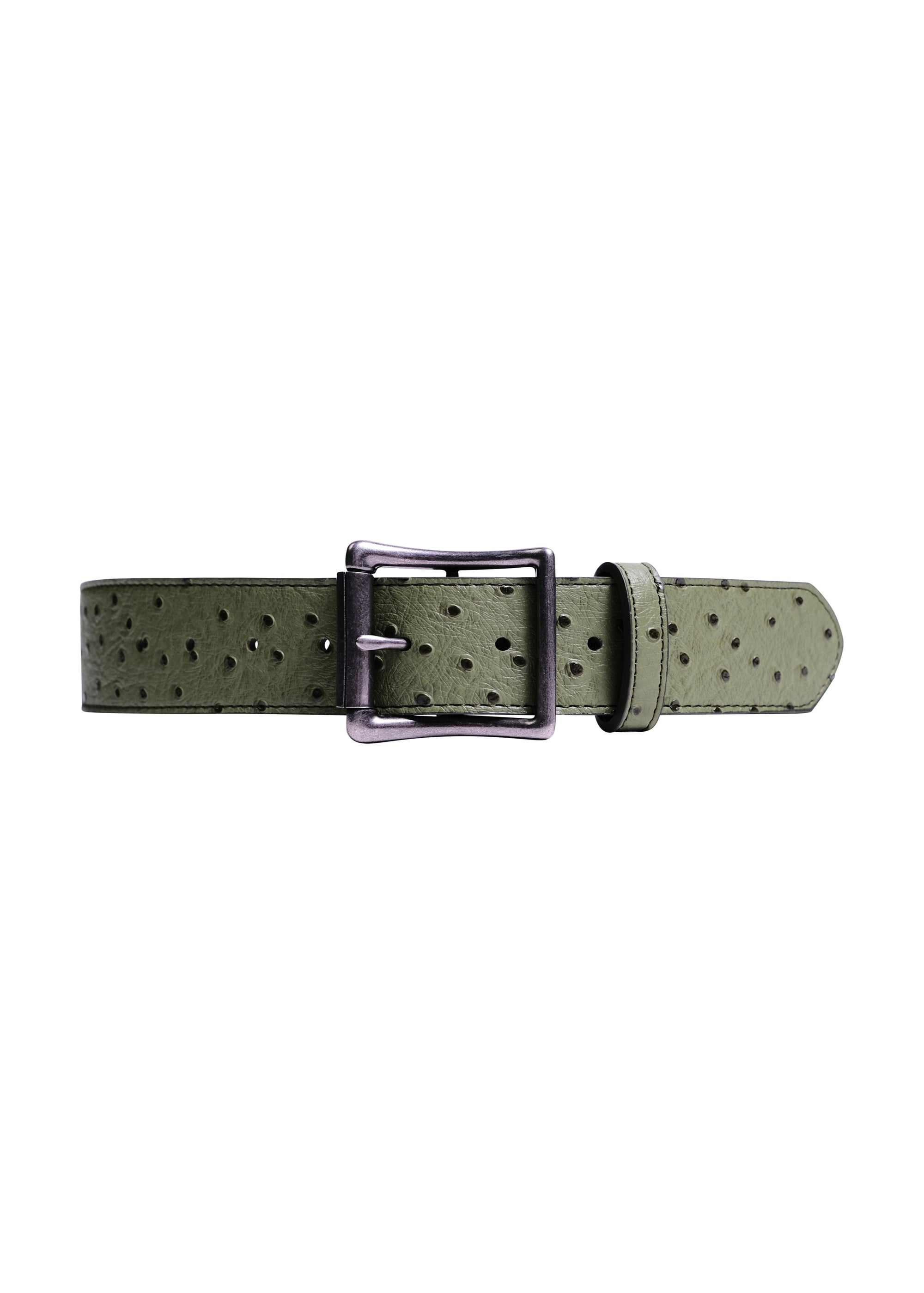 Ostrich Belt in Cactus