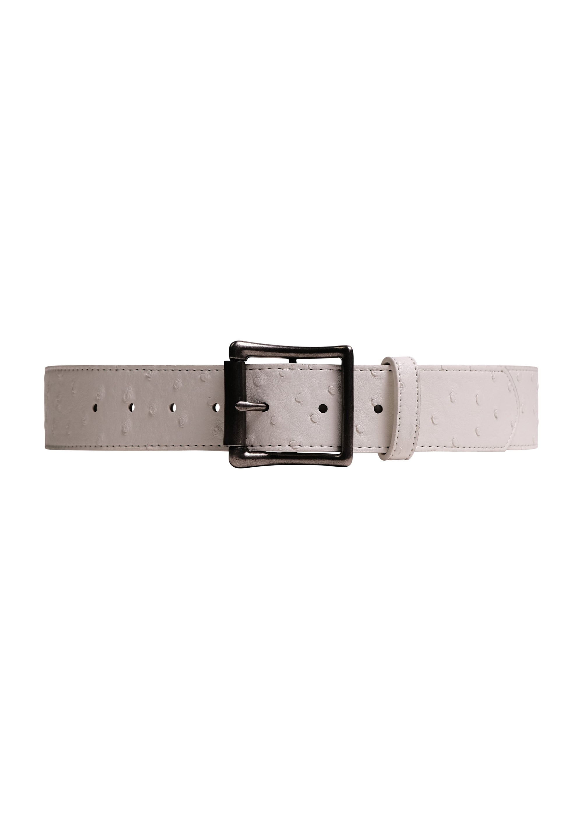 Ostrich Belt in Bone