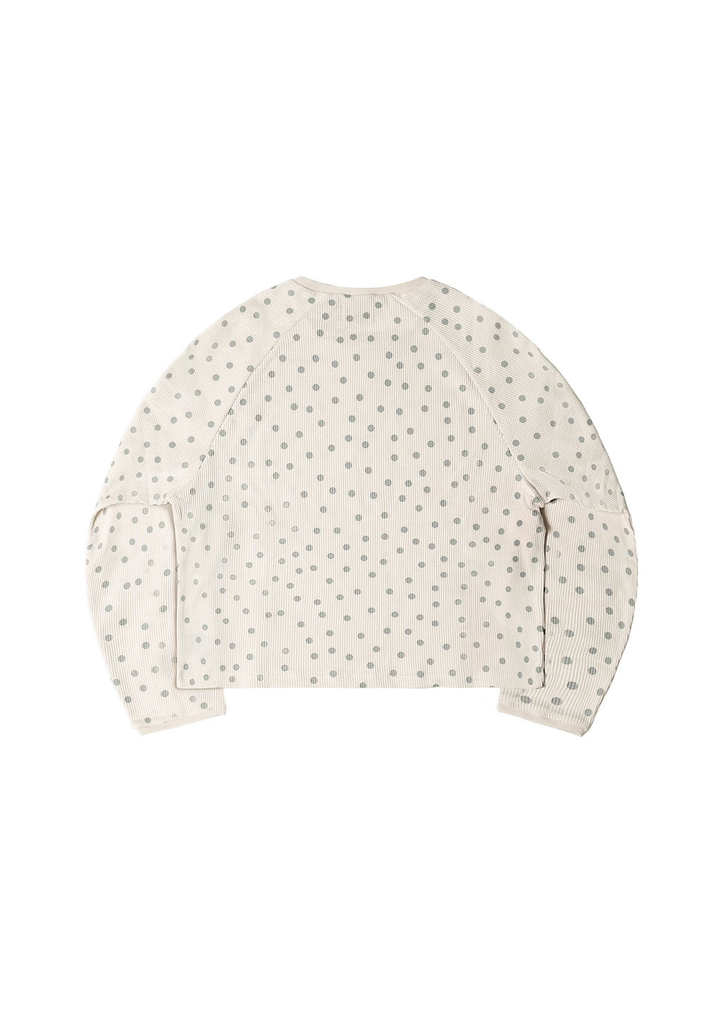 Scattered Polka Dot Waffle in Bone