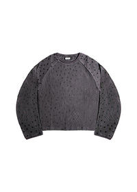 Scattered Polka Dot Waffle in Graphite