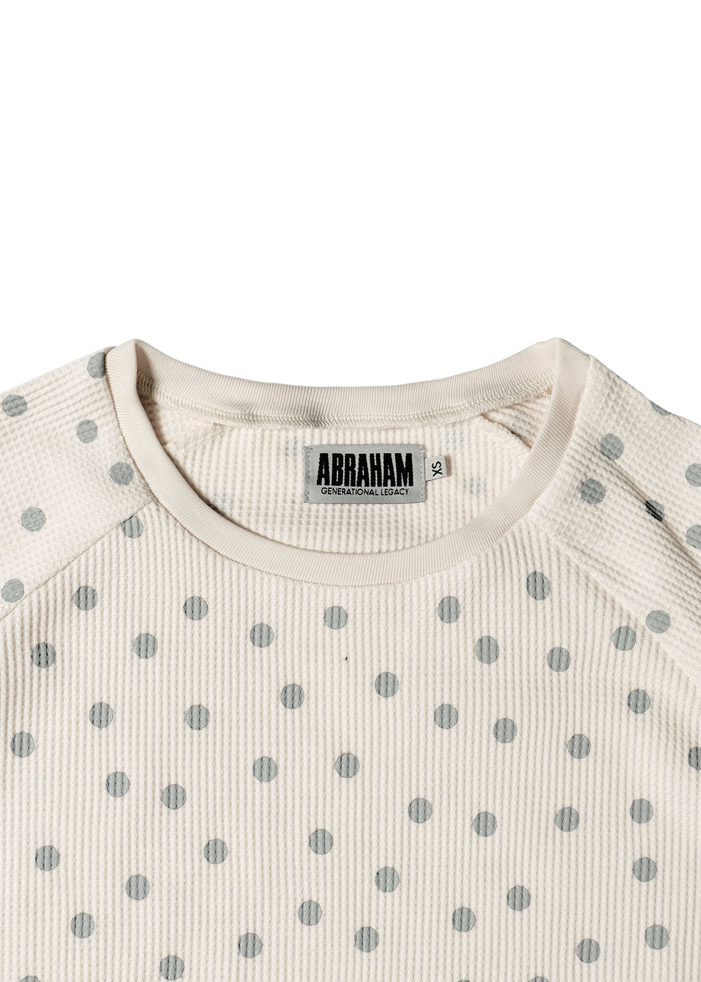 Scattered Polka Dot Waffle in Bone