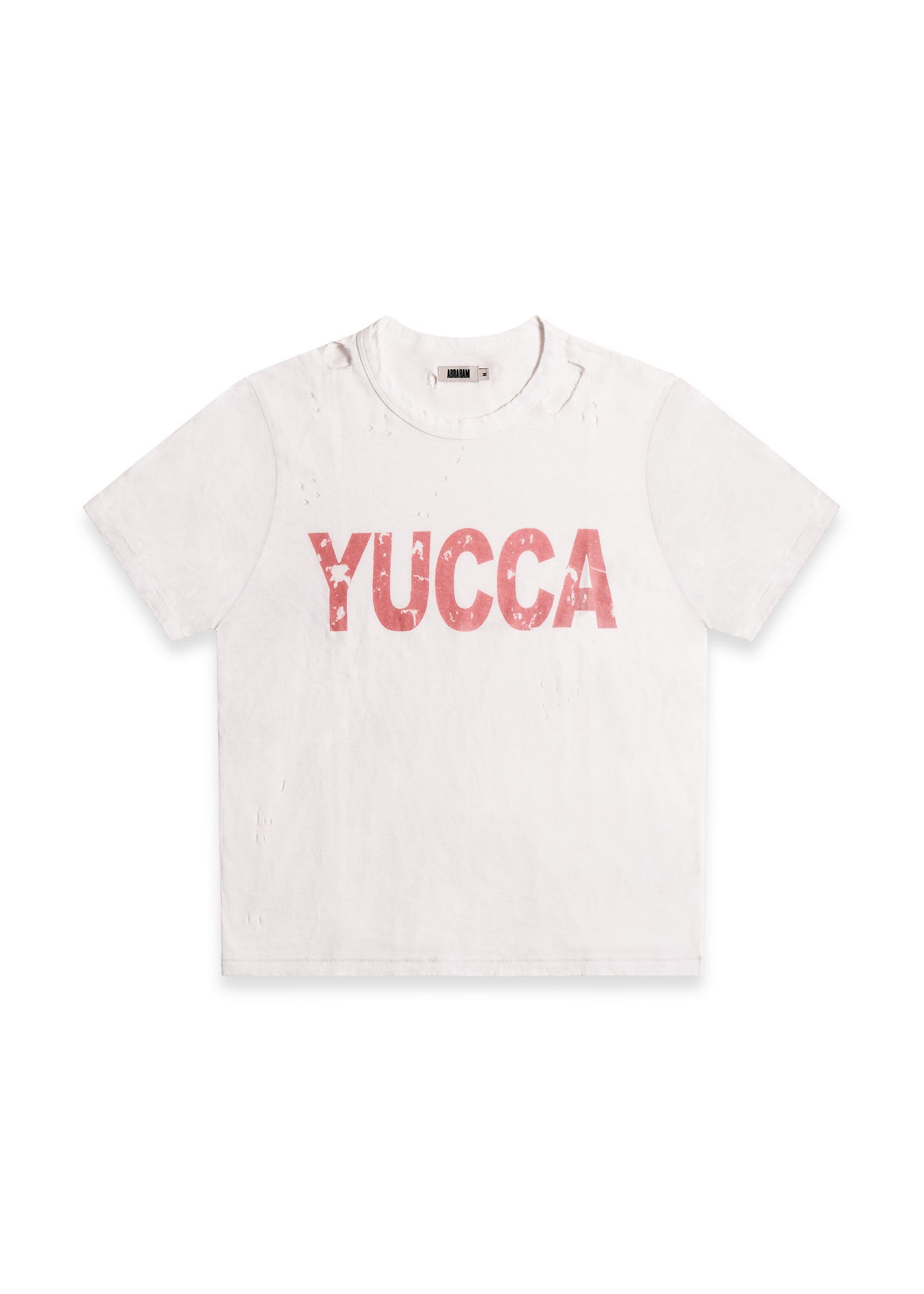 Thrashed  YUCCA Tee in White