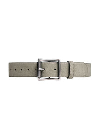 Suede Leather Belt in Olive Green