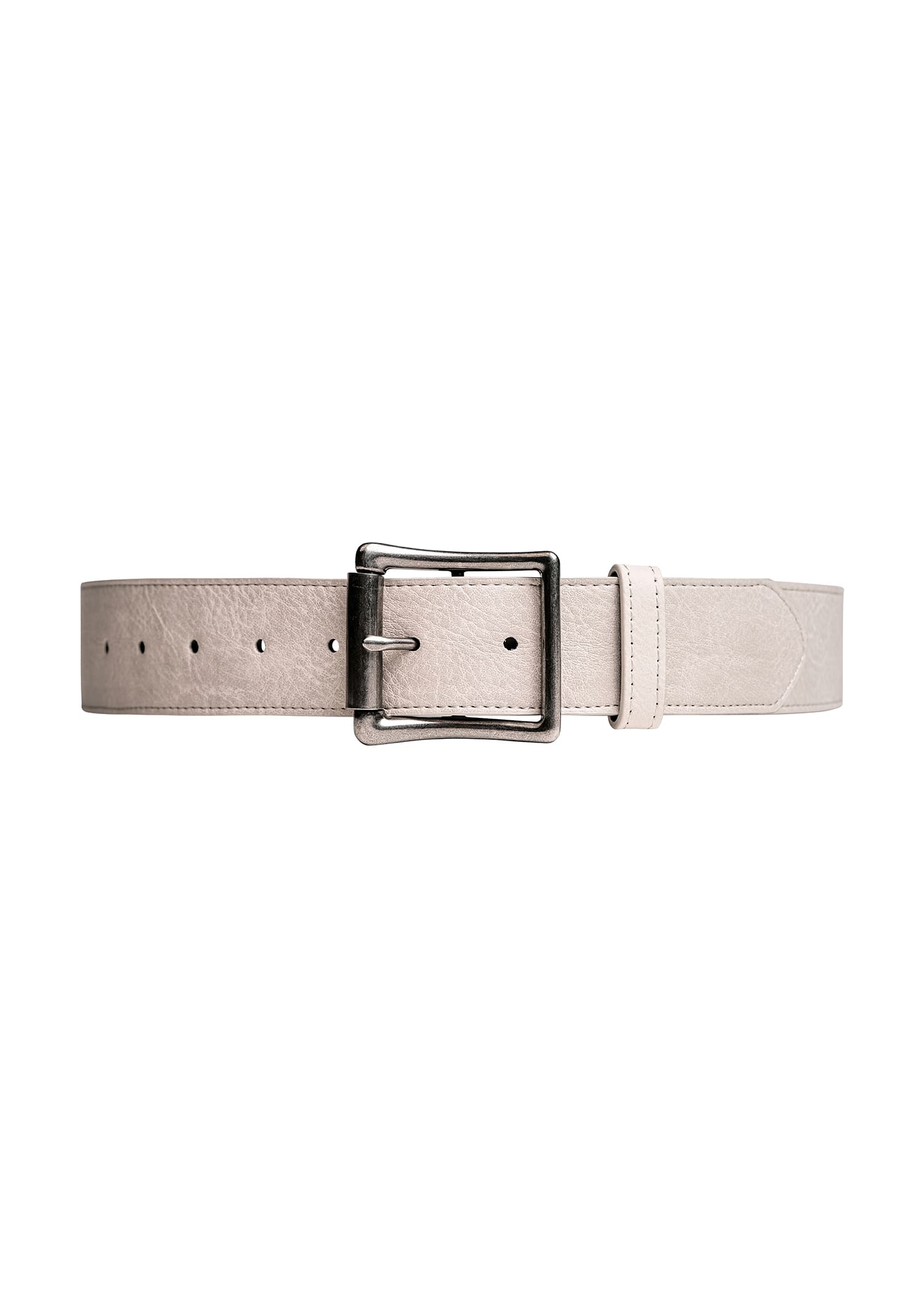 Cracked Leather Belt in Stone