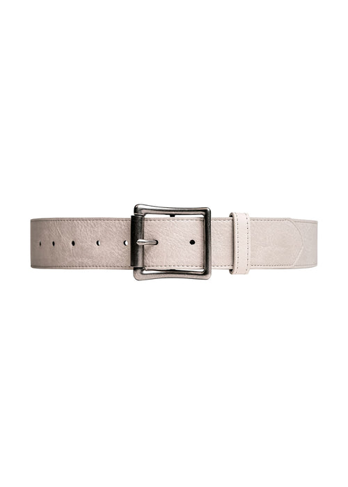 Cracked Leather Belt in Stone – ABRAHAM