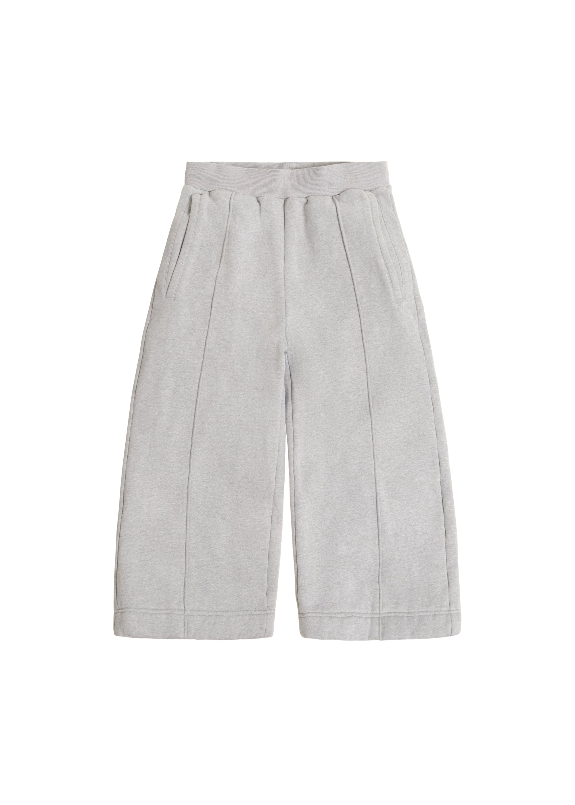 Pleated Capri Sweats in Heather Grey