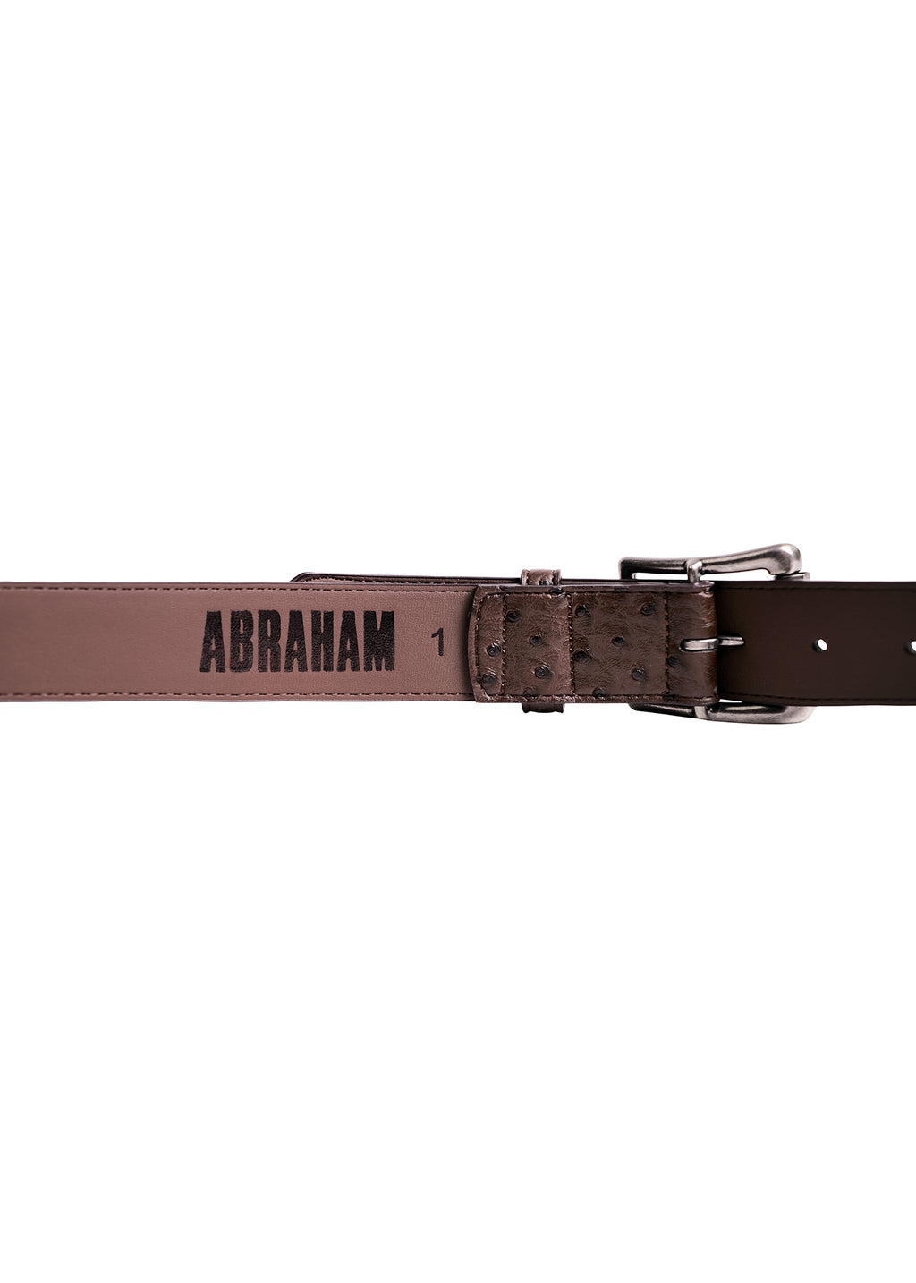 Ostrich Belt in Coffee Bean