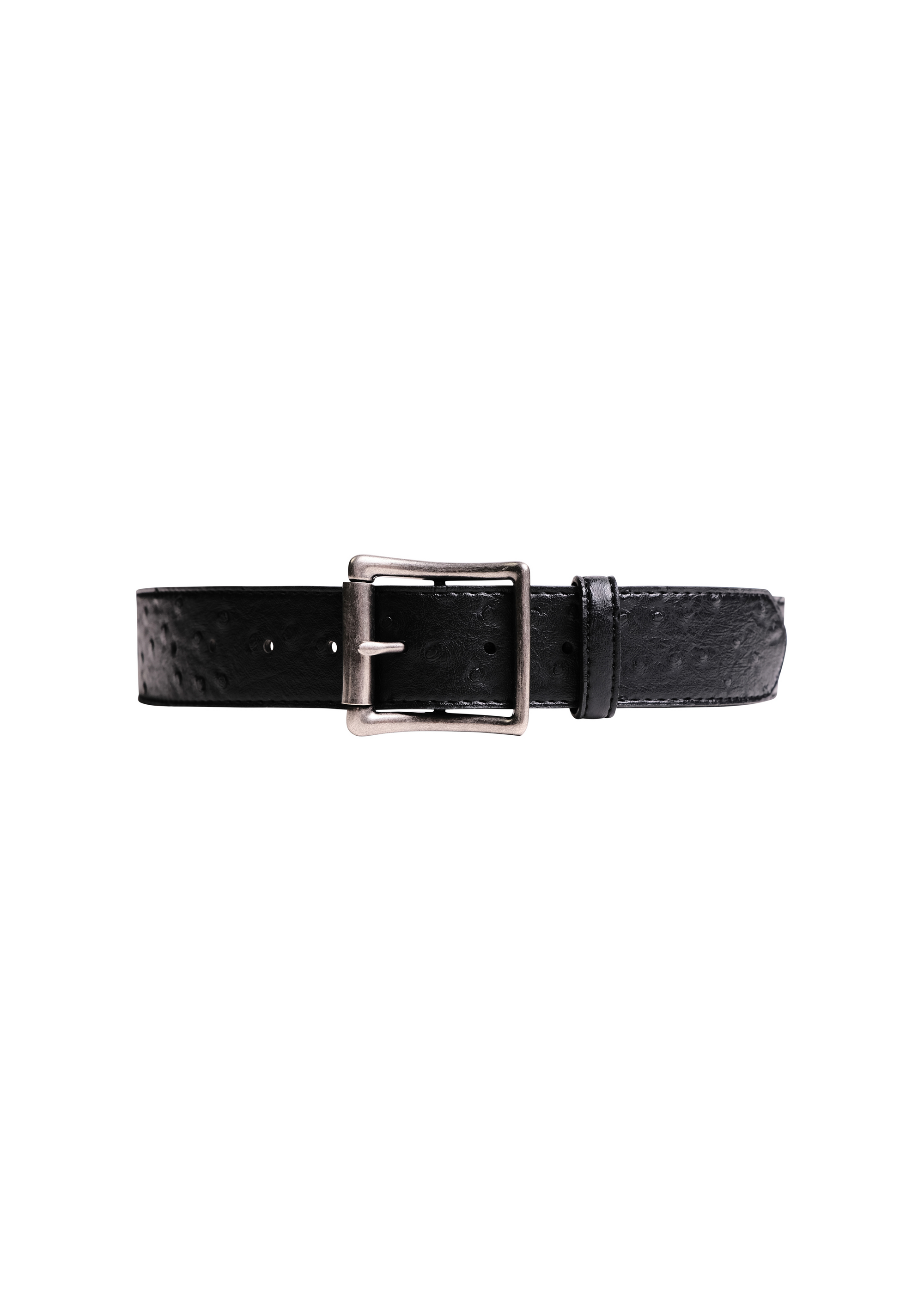 Ostrich Belt in Onyx