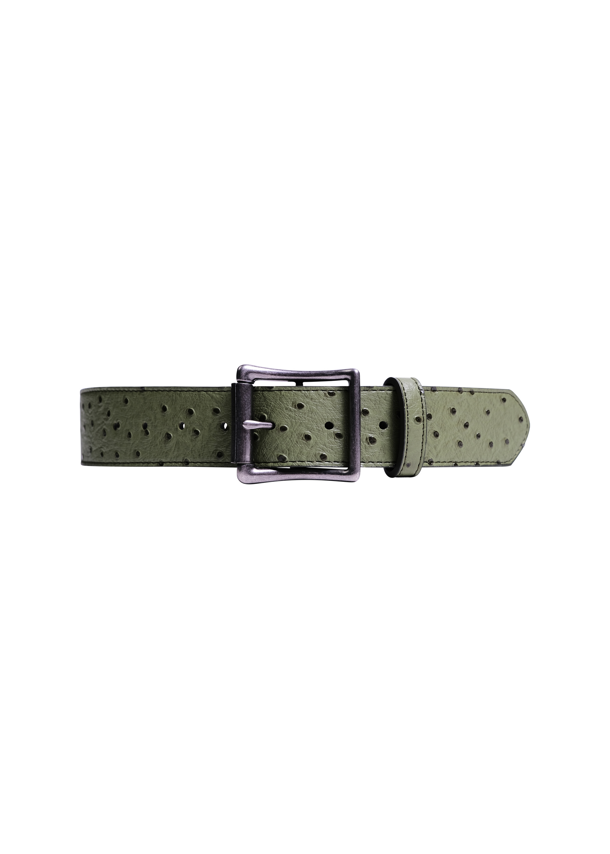 Ostrich Belt in Cactus