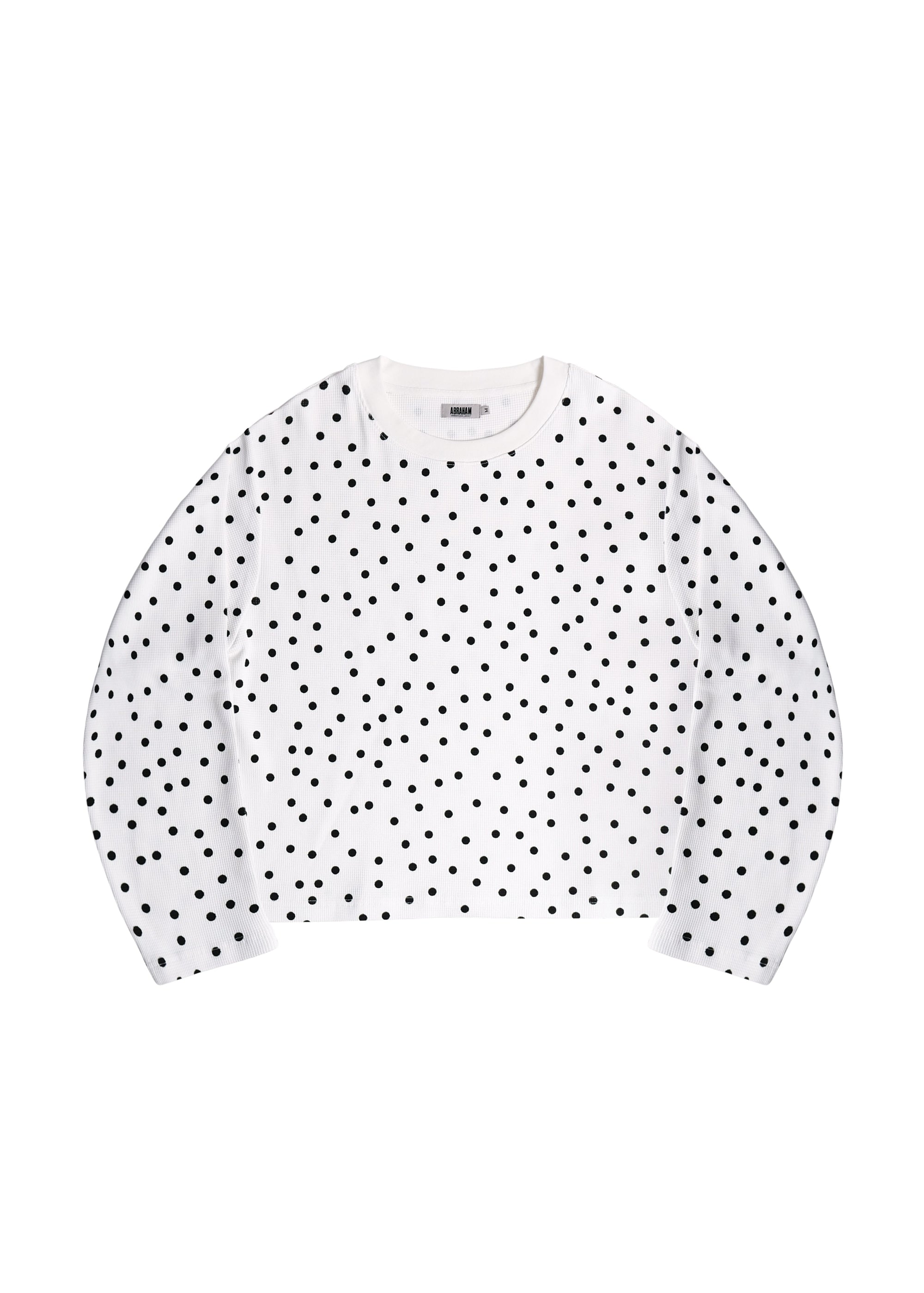 Scattered Polka Dot Waffle in White