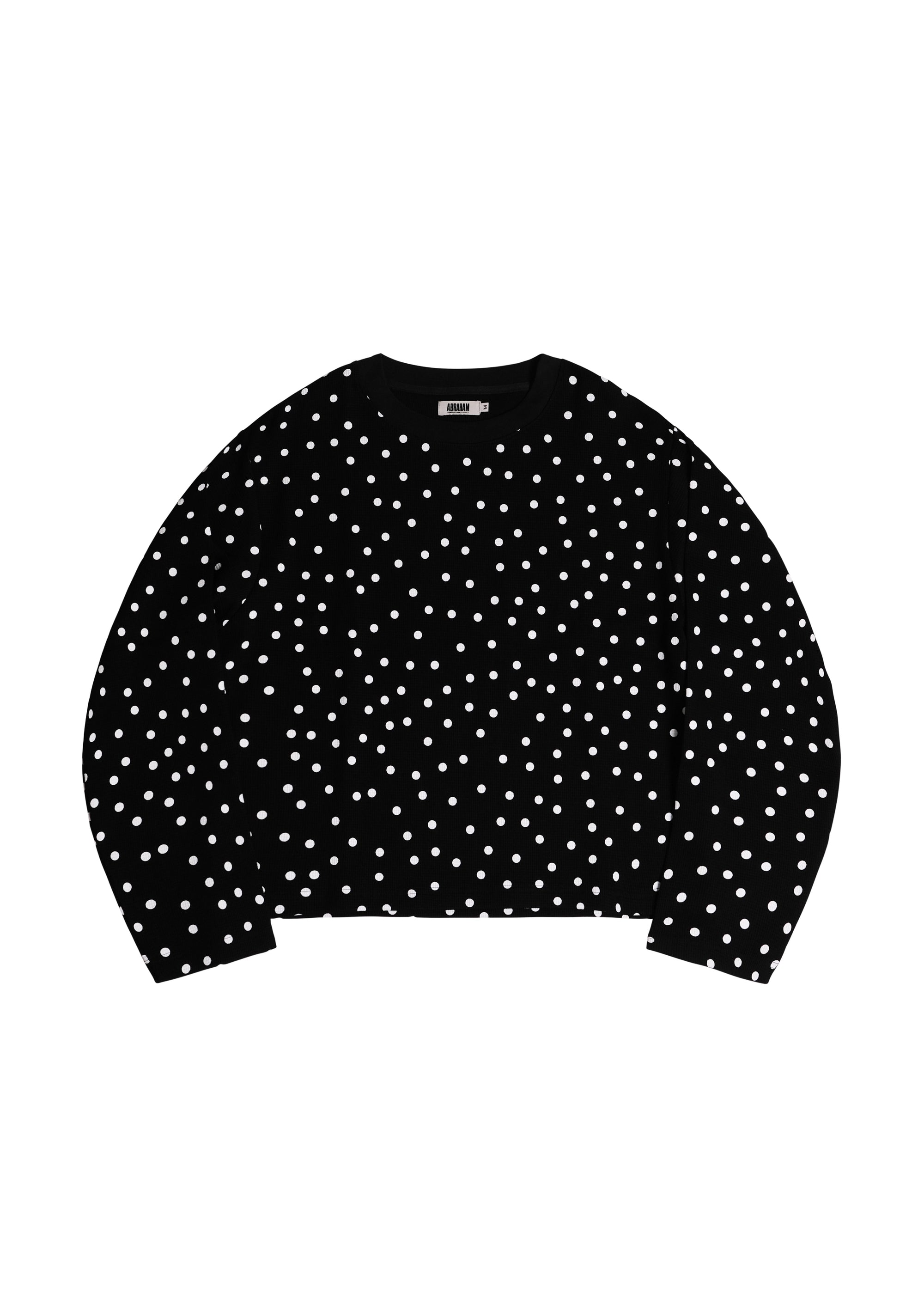Scattered Polka Dot Waffle in Black